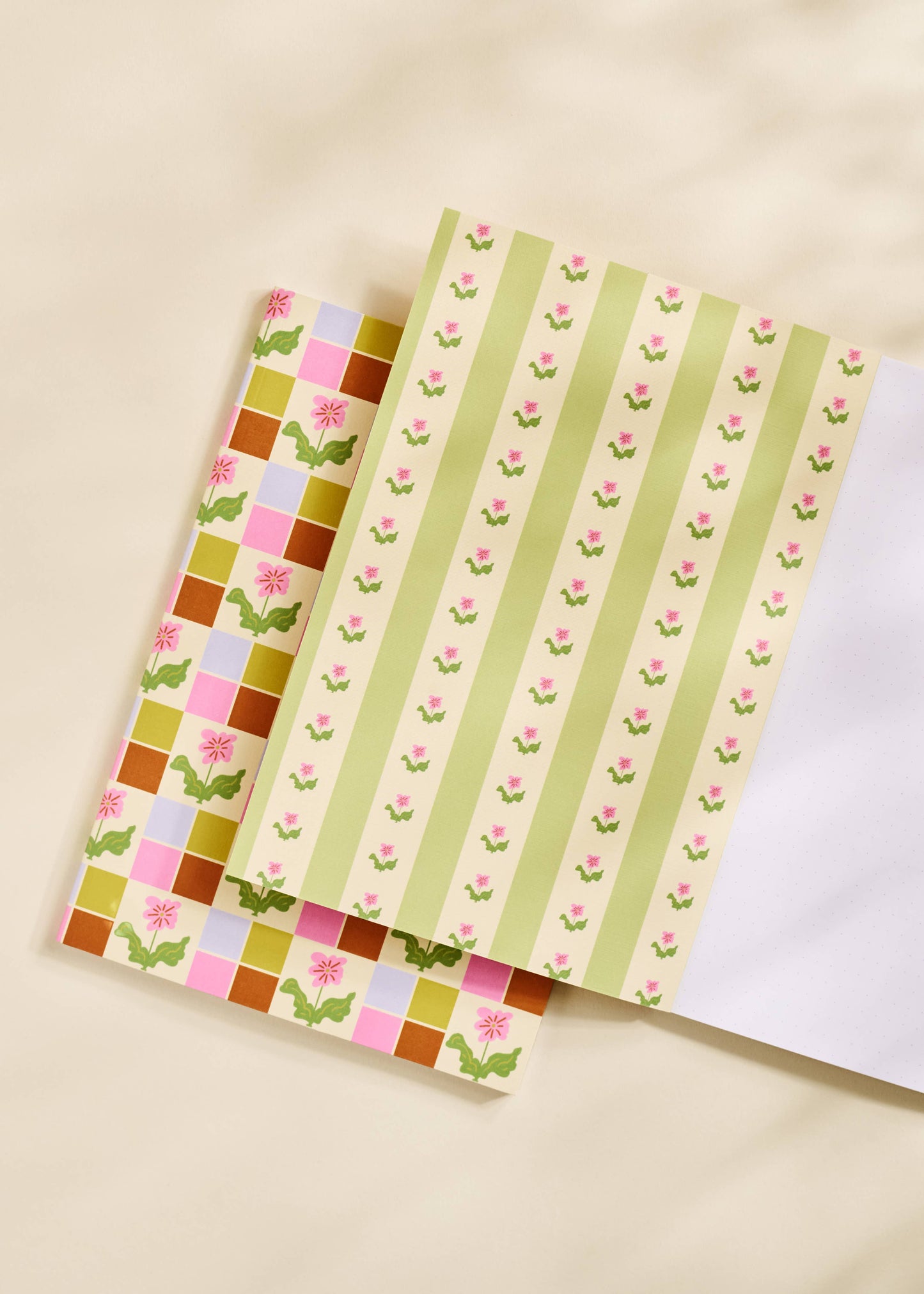 Pixel Bloom Checkered Dot Grid Notebook