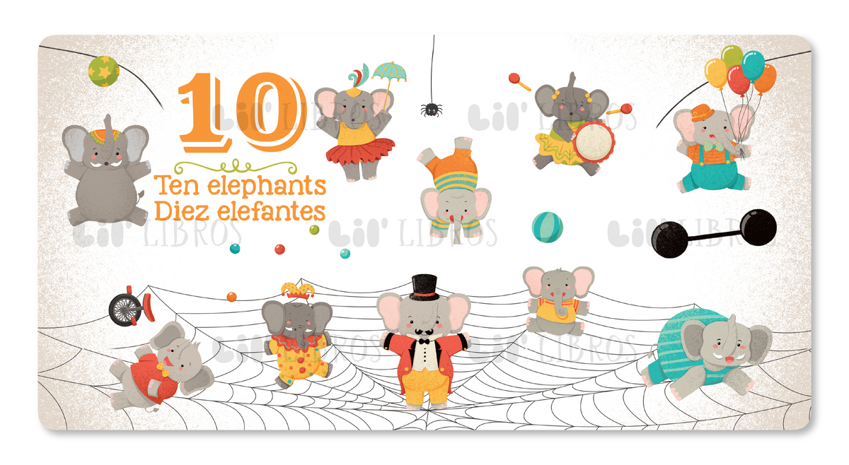Un Elefante: Numbers / Números (Bilingual English and Spanish)