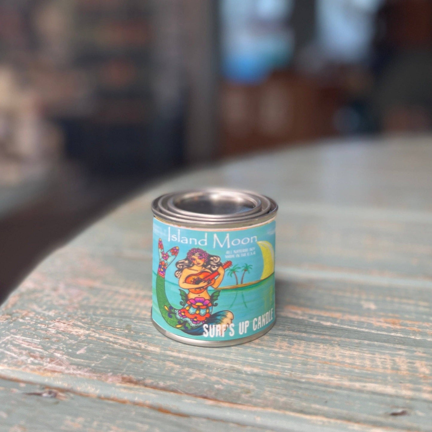 Island Moon Paint Can Candle - Vintage Collection: 1/2 Pint (8oz)