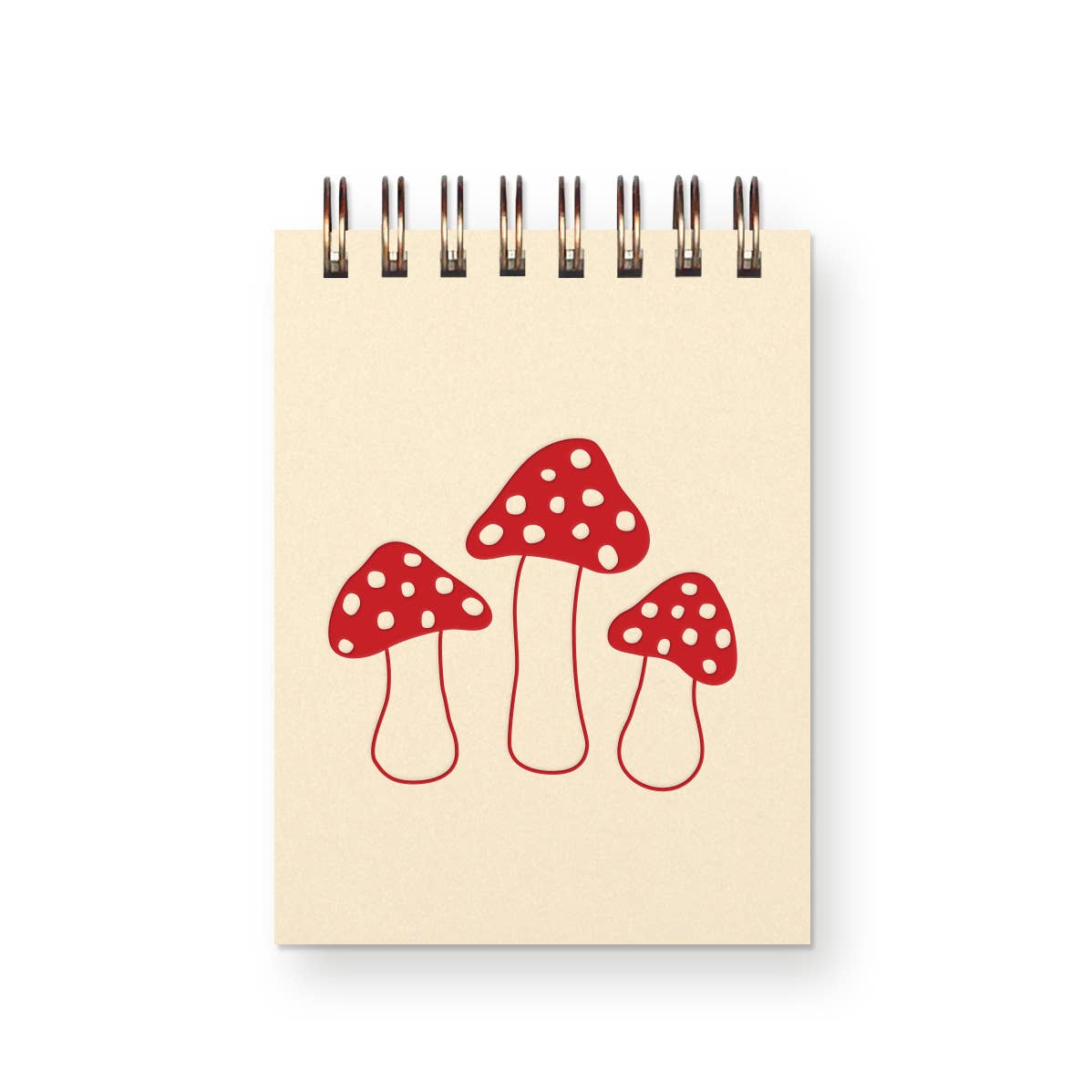 Mushroom Mini Jotter Notebook: Moss Cover | White Ink
