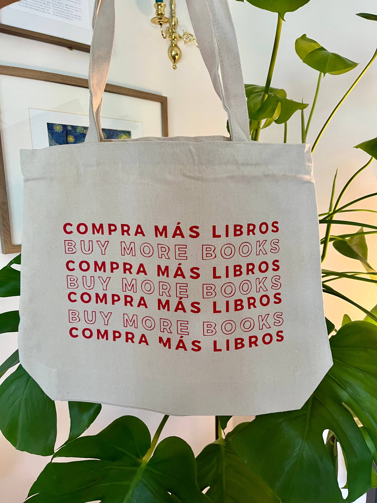 "Buy more books” zipper tote bag