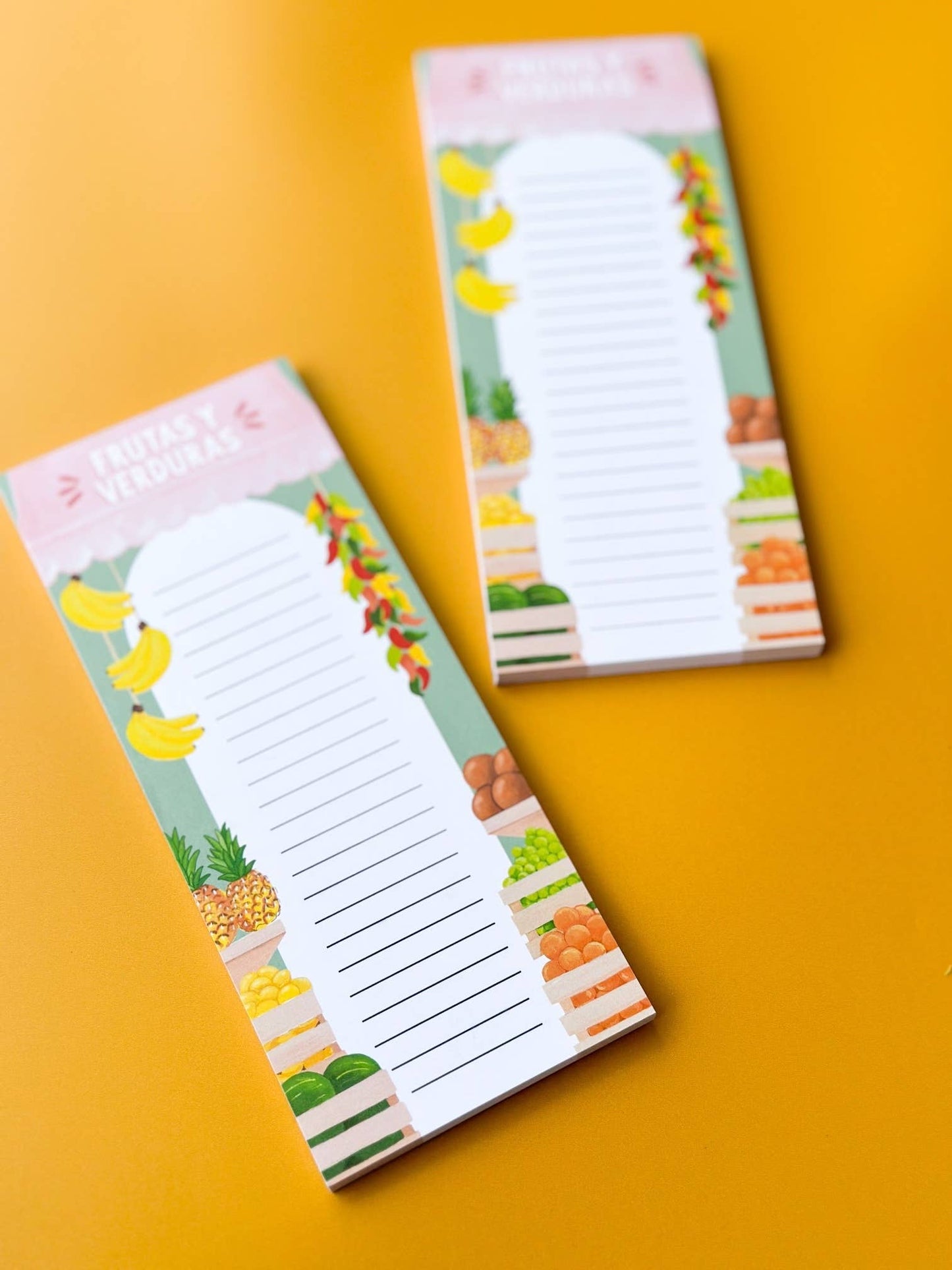 Frutas y Verduras Notepad | Spanish Notepad | Grocery List