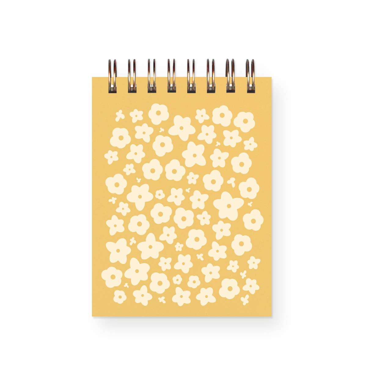 Flower Pattern Mini Jotter Notebook: Moss Cover | White Ink