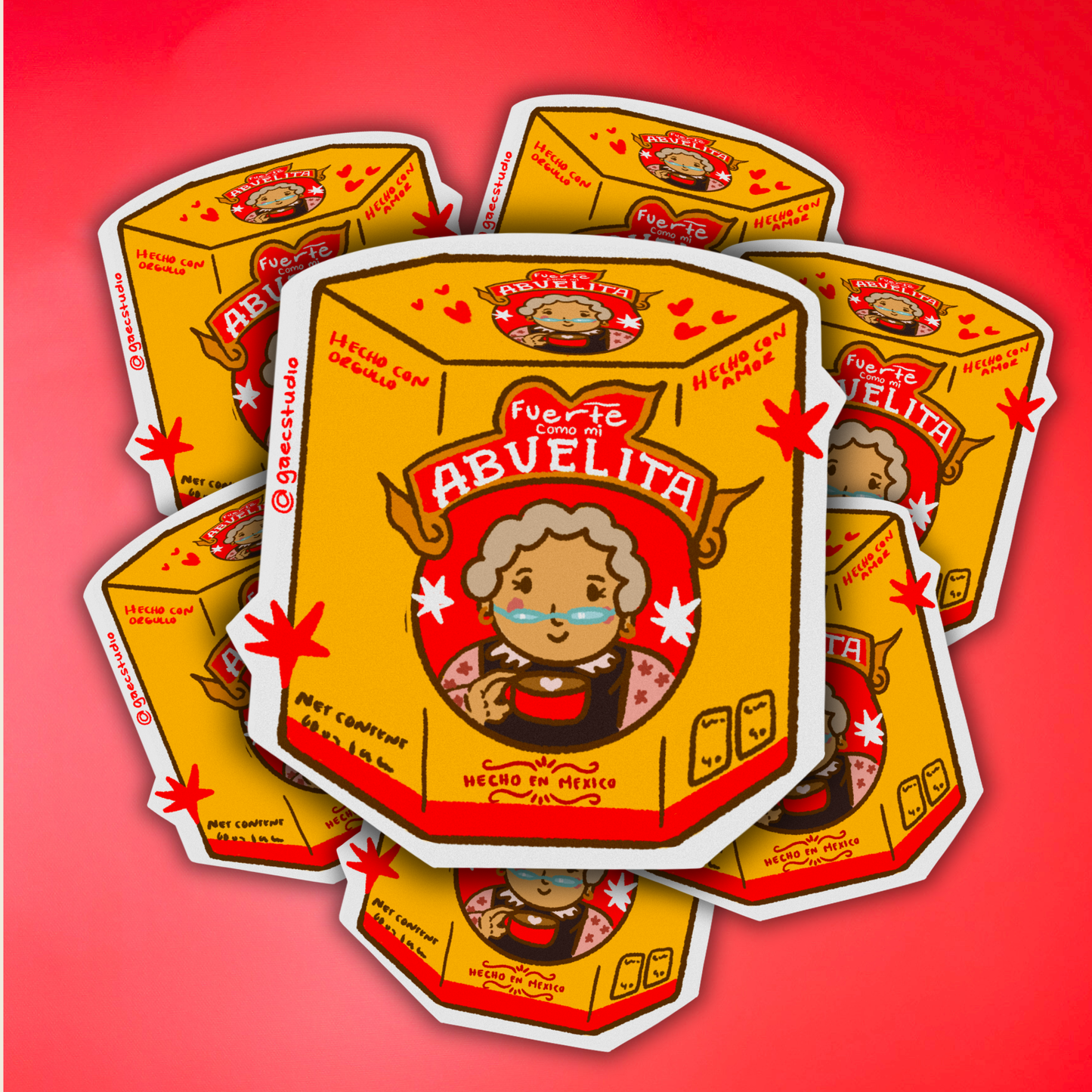 Fuerte como mi abuelita Sticker