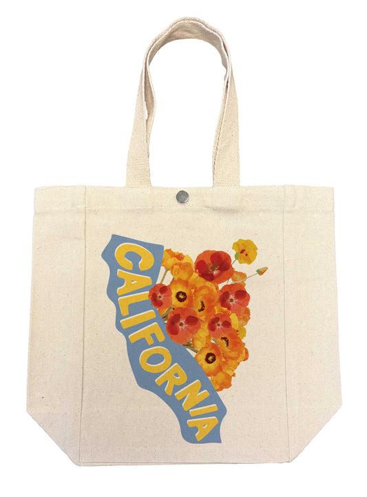 California Poppy State Outline Lunch Bag