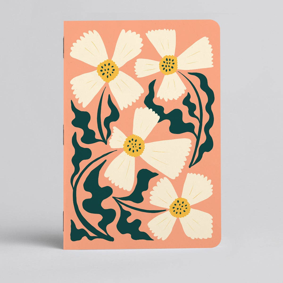 Spring Floral Notebook: Lined / 5x7 Single Pink