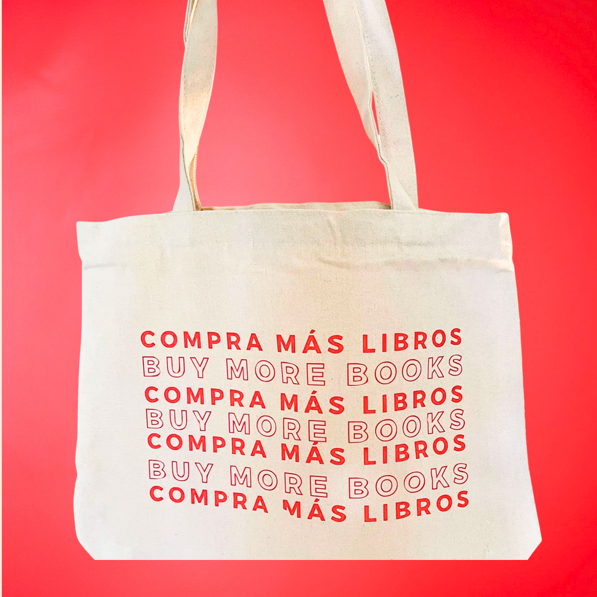 "Buy more books” zipper tote bag 