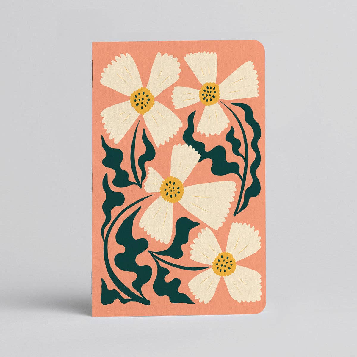 Spring Floral Notebook: Lined / 5x7 Single Pink
