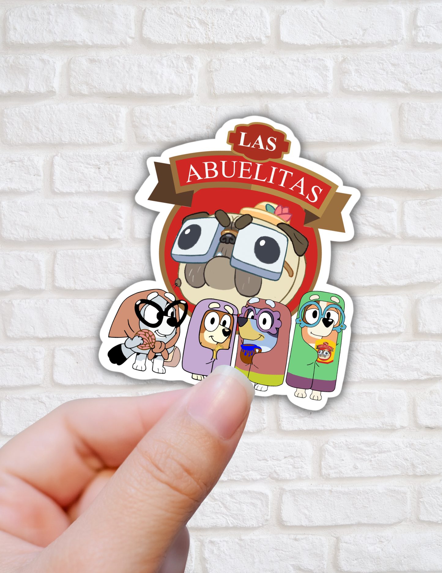 Las abuelitas bluey sticker