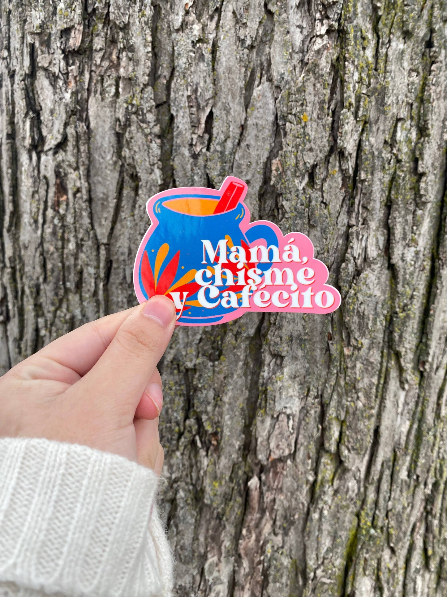 Mama, Chisme y Cafecito Sticker