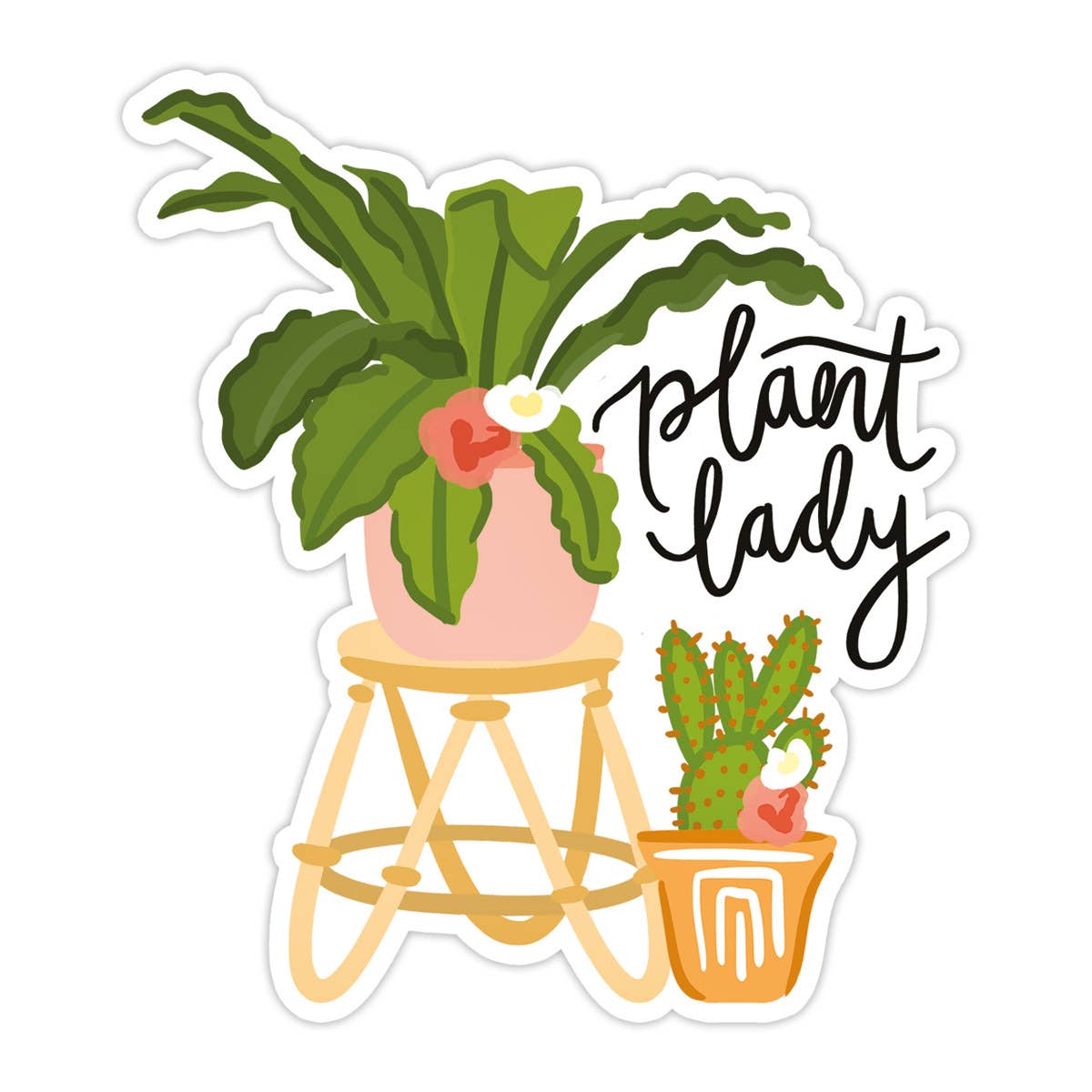 Plant Lady Vinyl Sticker - Plant Gift: No packaging - sent loose