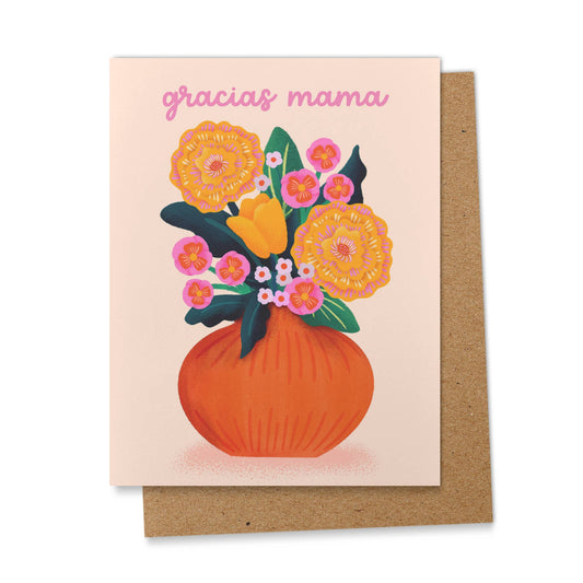 Gracias Mama Floral Spanish Mother's Day Greeting Card