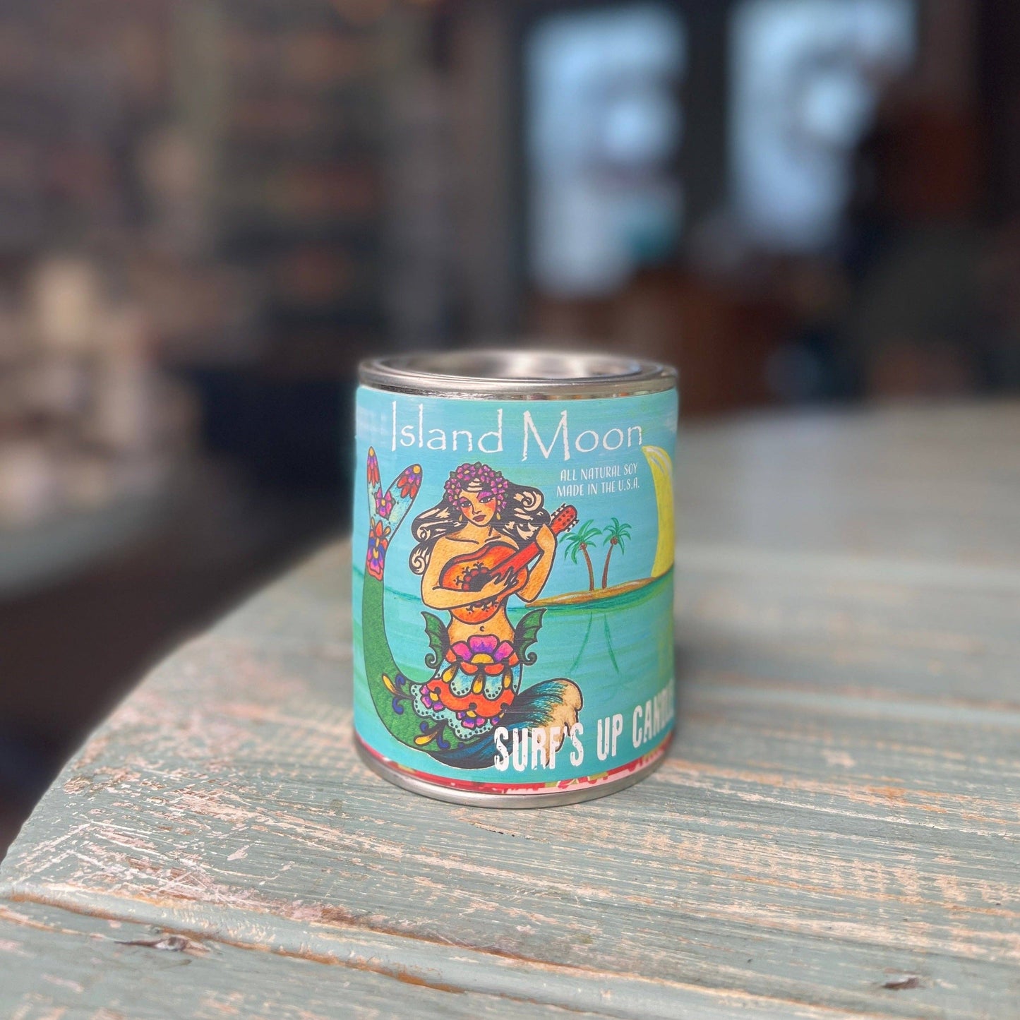Island Moon Paint Can Candle - Vintage Collection: 1/2 Pint (8oz)