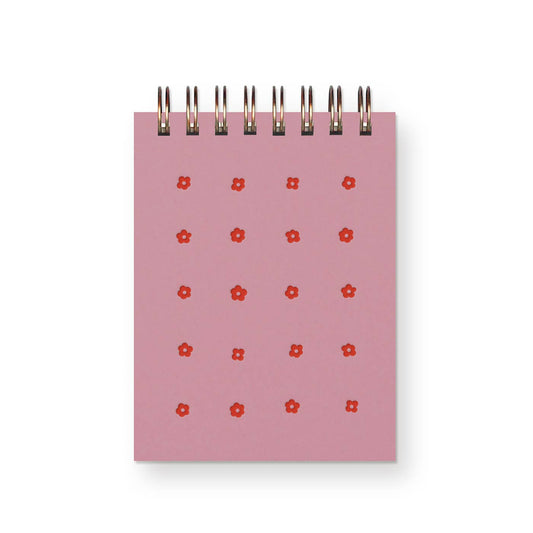 Flower Grid Mini Jotter Notebook: Thistle Cover | Canyon Ink