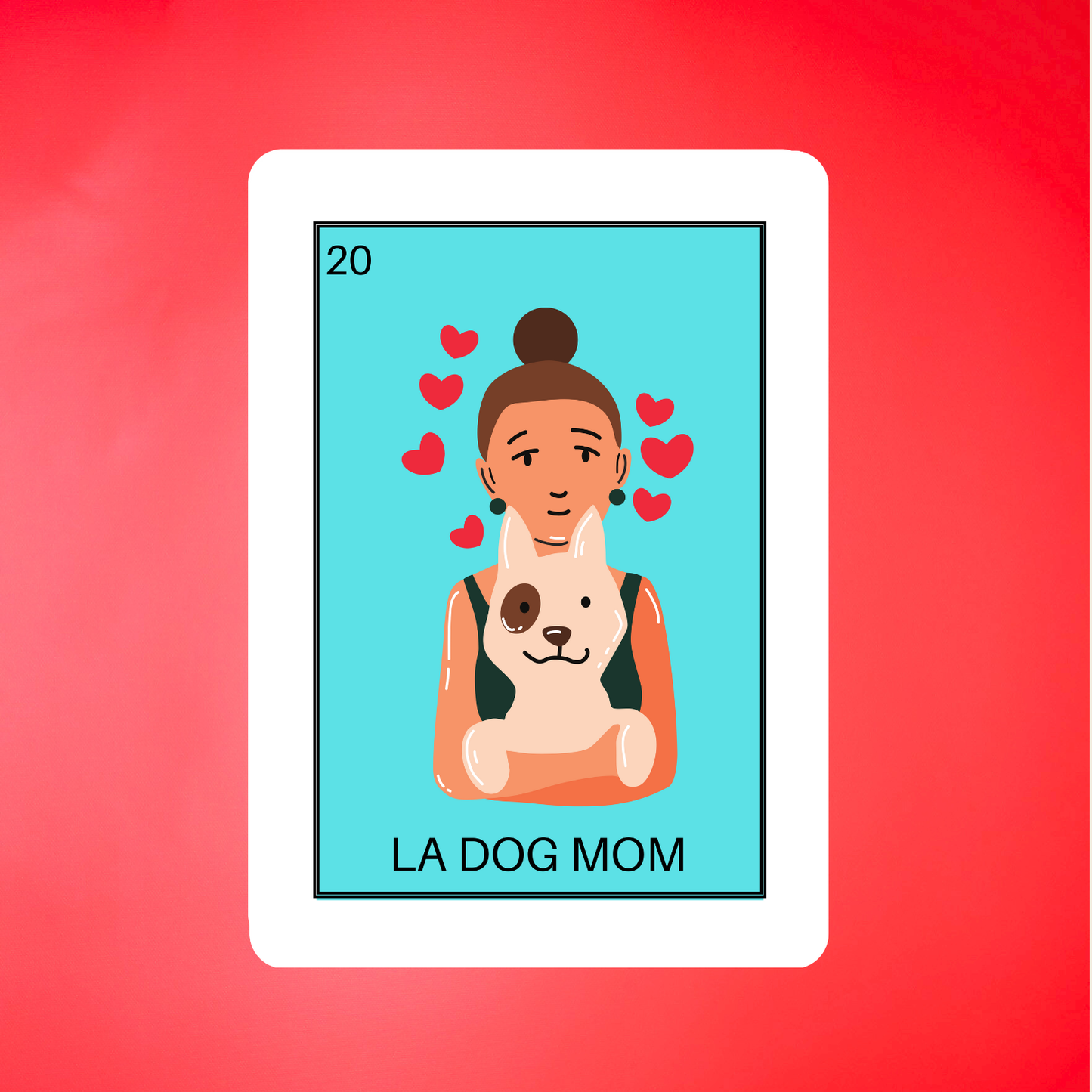 La dog mom loteria Sticker