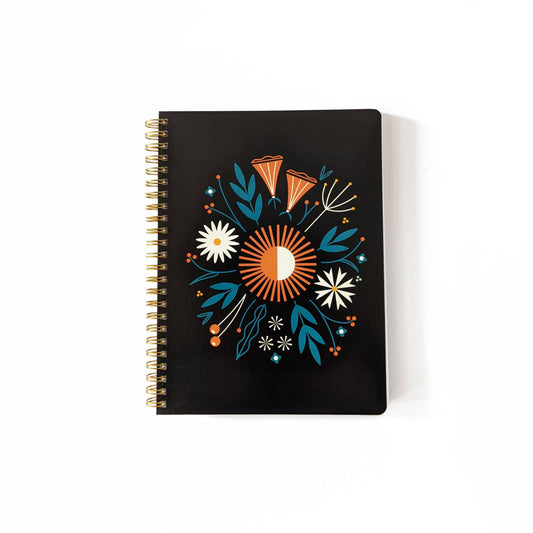Folk Floral Spiral Notebook