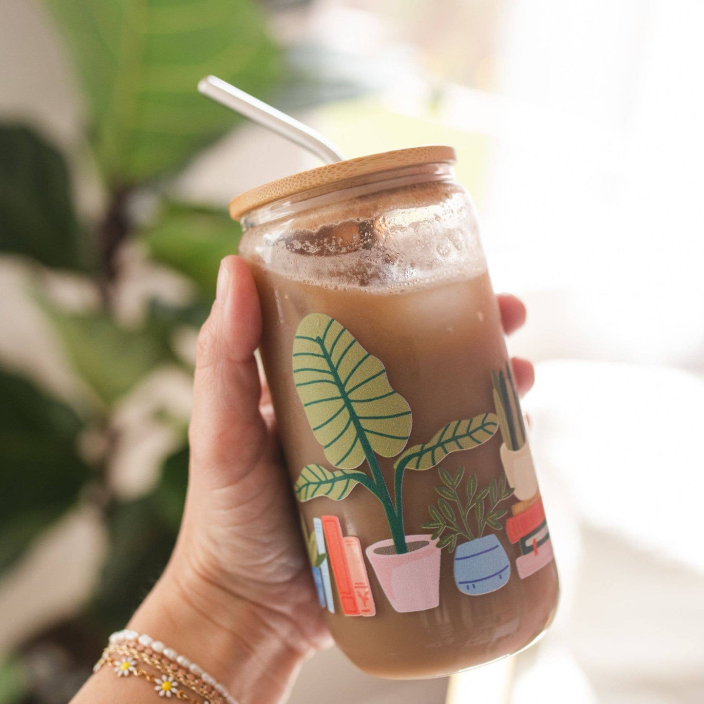 Potted Plants Glass Can
