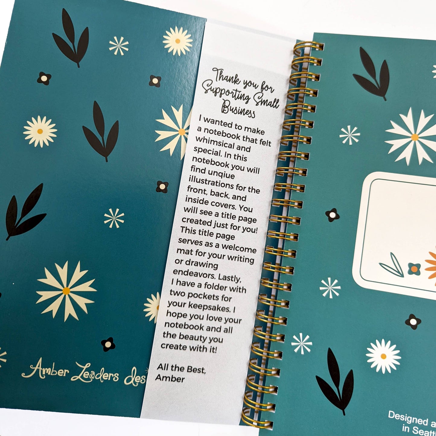 Folk Floral Spiral Notebook