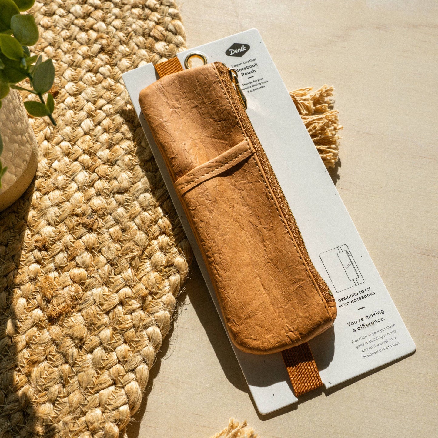 Caramel Crinkle Notebook Pouch