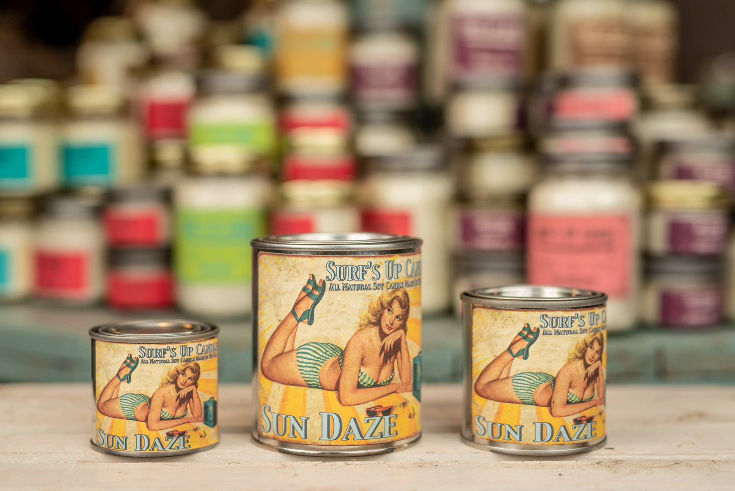 Sun Daze Paint Can Candle - Vintage Collection: 1/2 Pint (8oz)
