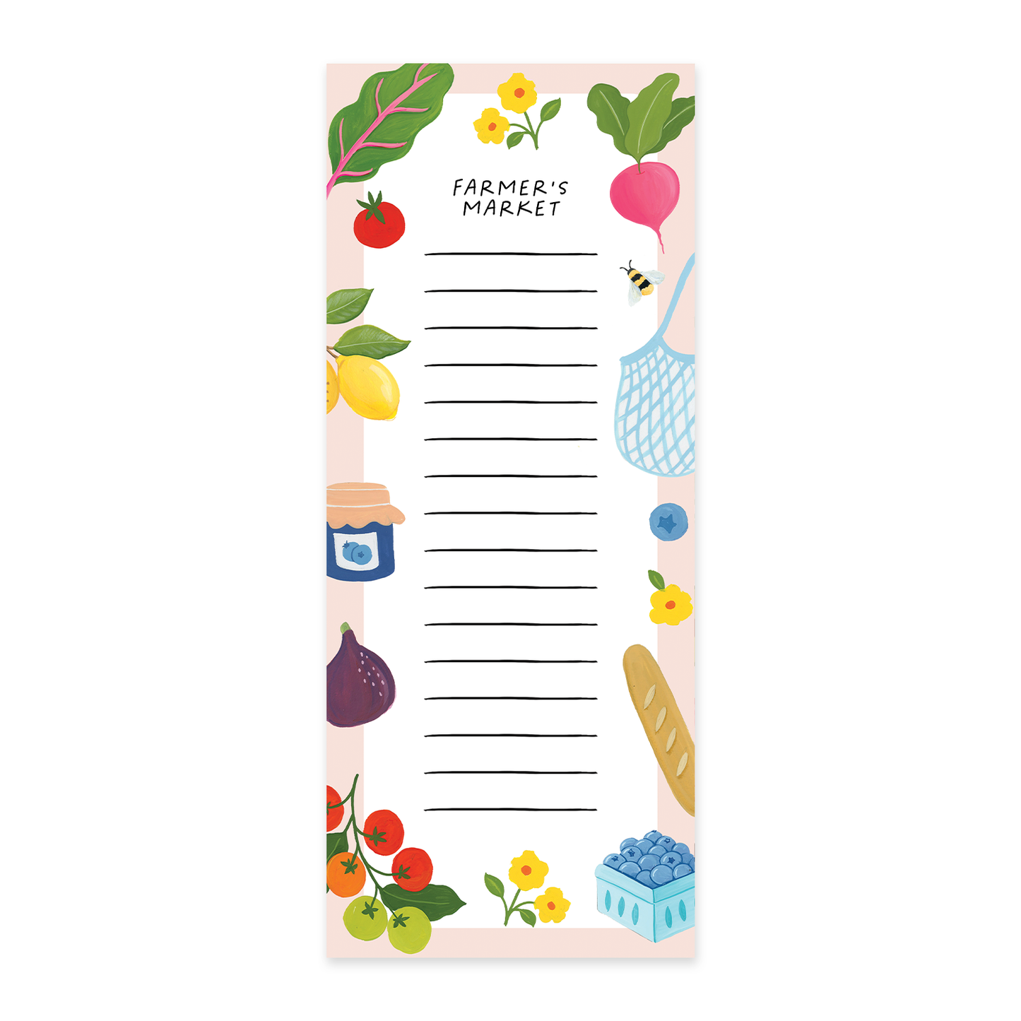 Farmer's Market Grocery List Notepad