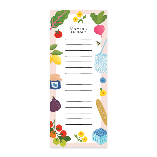 Farmer's Market Grocery List Notepad