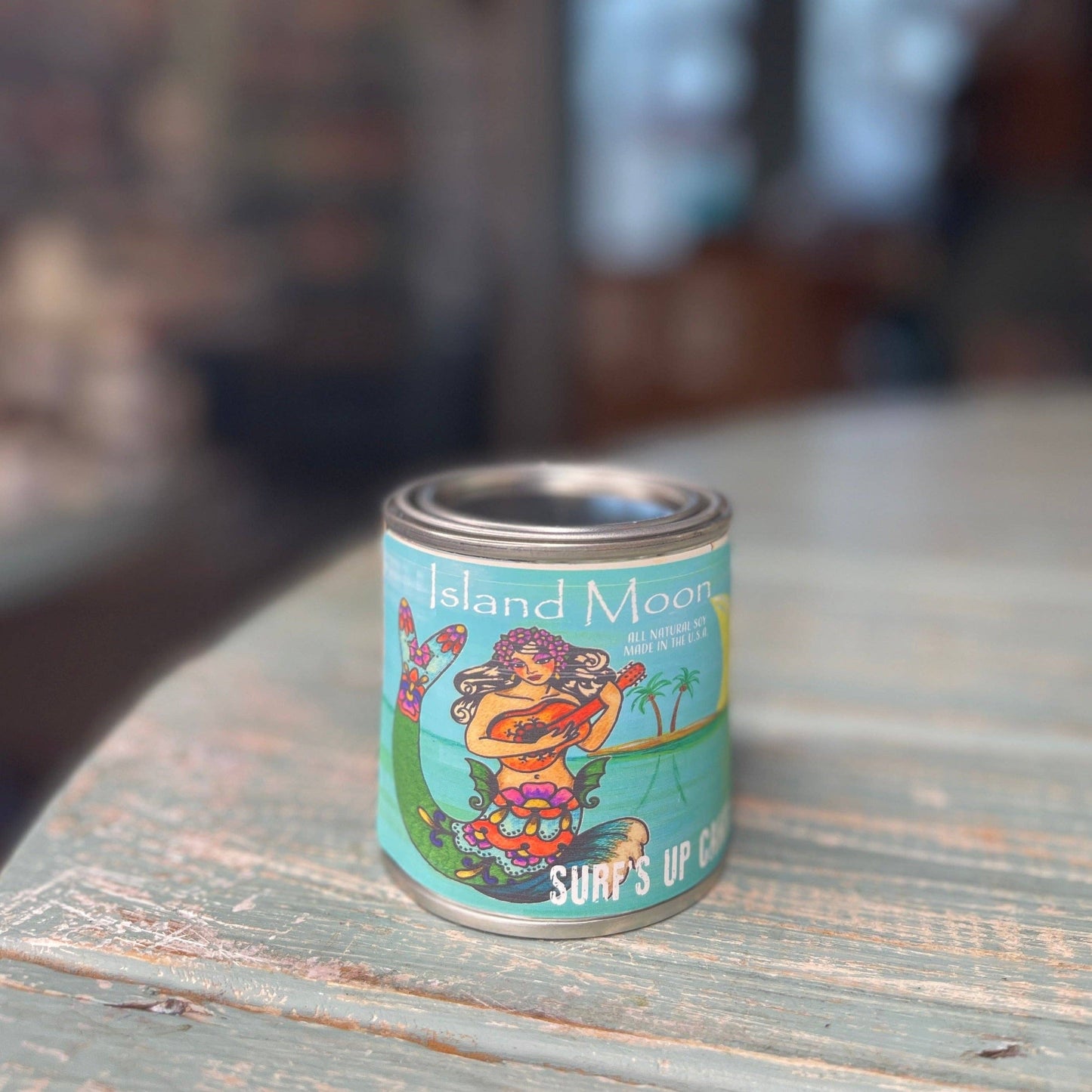 Island Moon Paint Can Candle - Vintage Collection: 1/2 Pint (8oz)