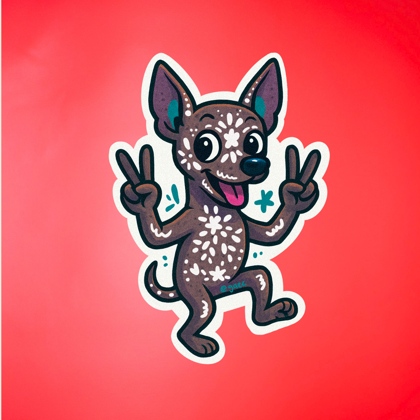 Xoloitzcuintli Peace Sticker 