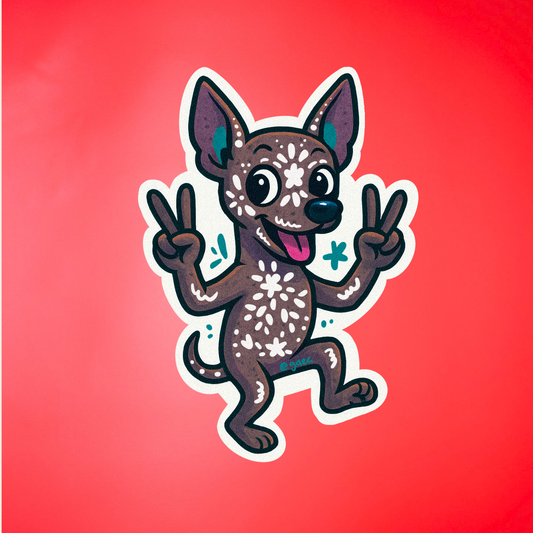 Xoloitzcuintli Peace Sticker 