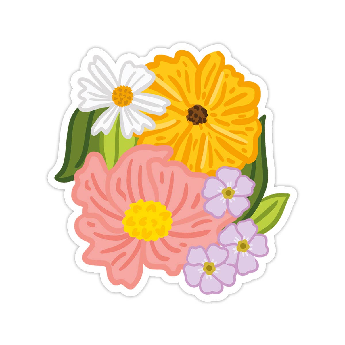 Wildflowers Vinyl Sticker - Spring Gift: No packaging - sent loose