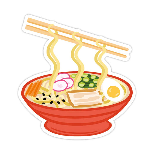 Ramen Vinyl Sticker: Individually packaged w/ backer & cello sleeve