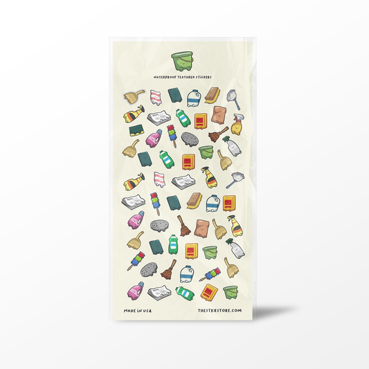 Cocina Mexican Cleaning Tools Sticker Sheet