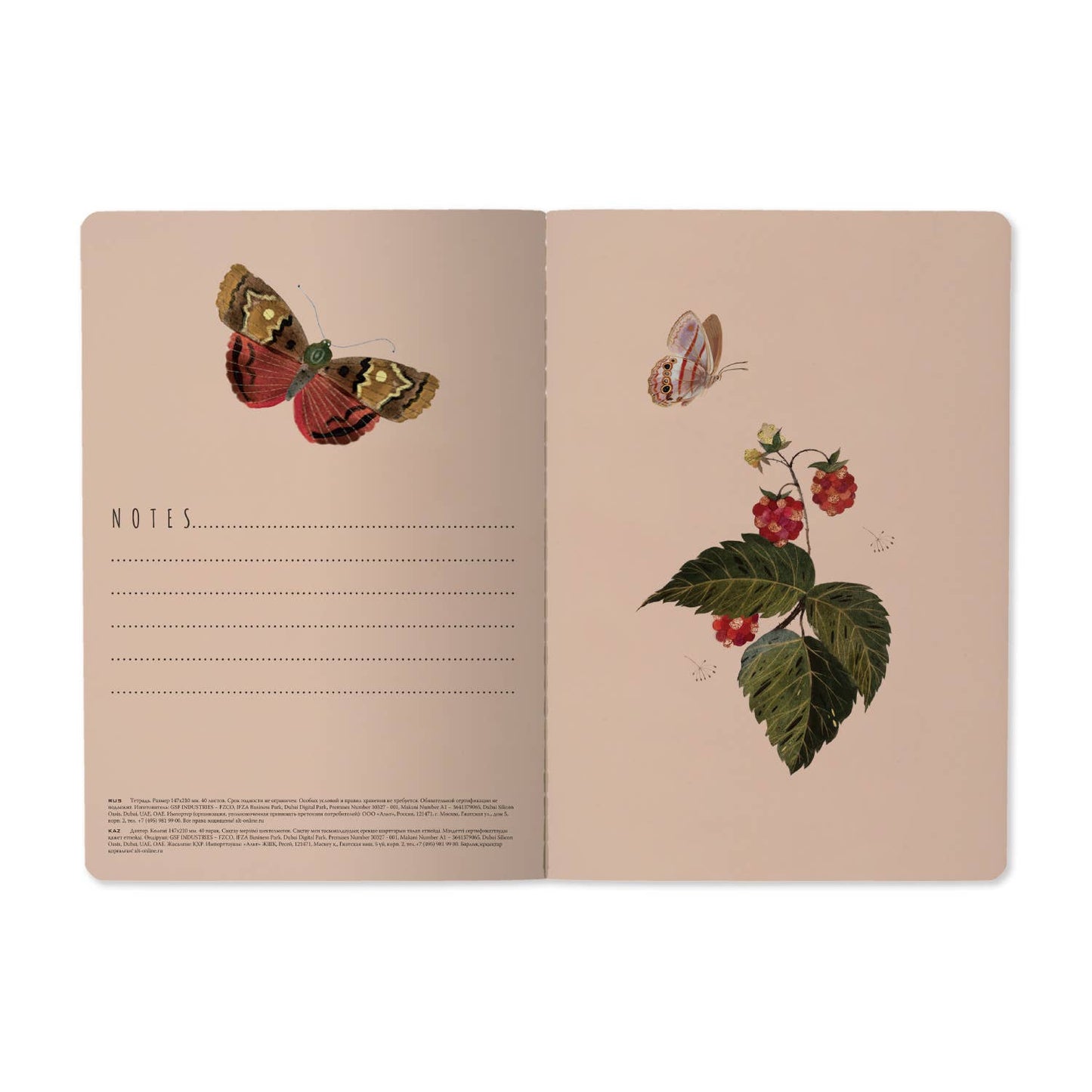Bees and Butterflies Notebook