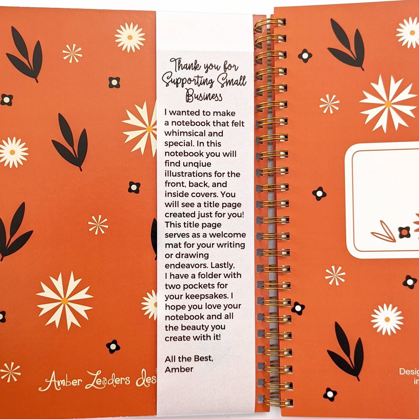 Floral Red Vase Spiral Notebook