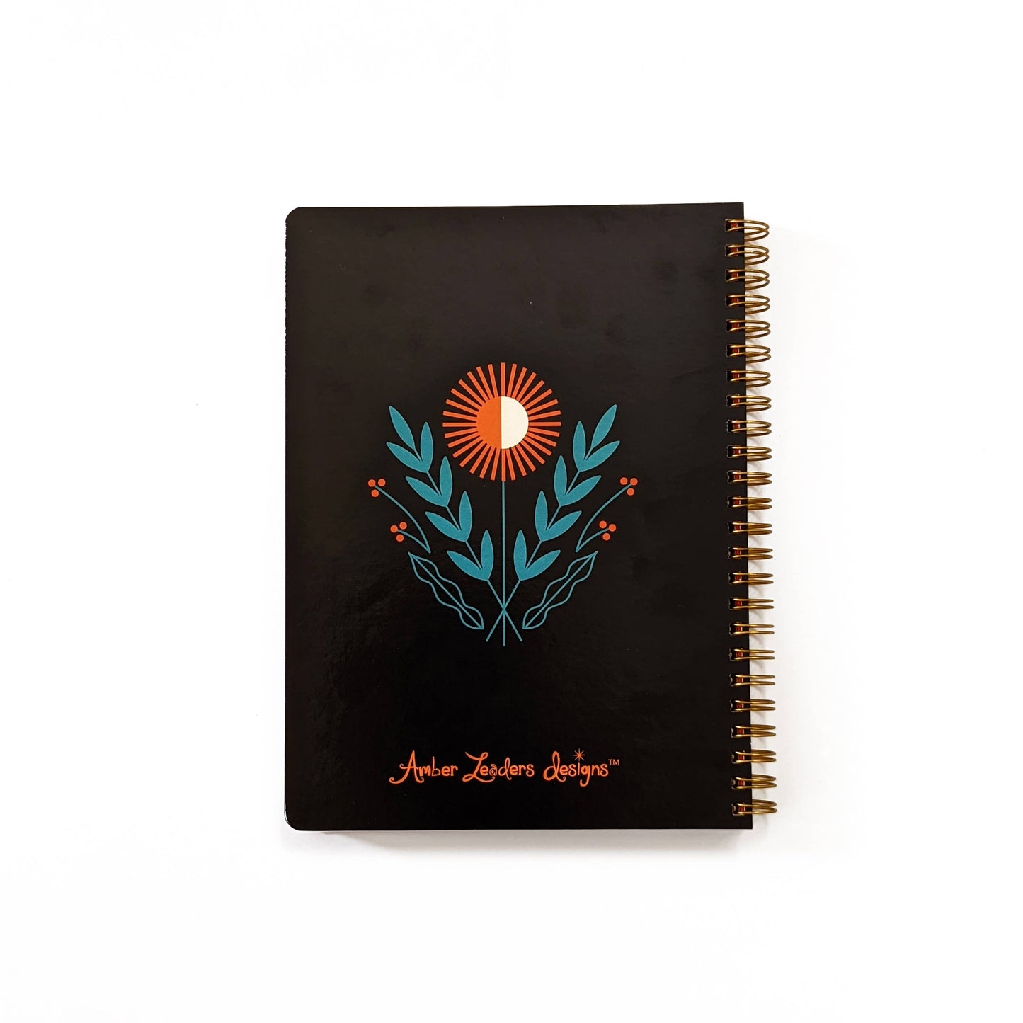 Floral Red Vase Spiral Notebook